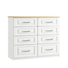 Sorrento 8 Drawer Twin Chest (inc. two deep drawers)