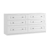 Lazio 6 Drawer Twin Chest (inc. two deep drawers)