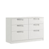 Milan 6 Drawer Twin Chest (inc. two deep drawers)