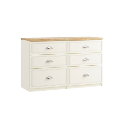 Vittoria 6 Drawer Twin Chest (inc. two deep drawers)